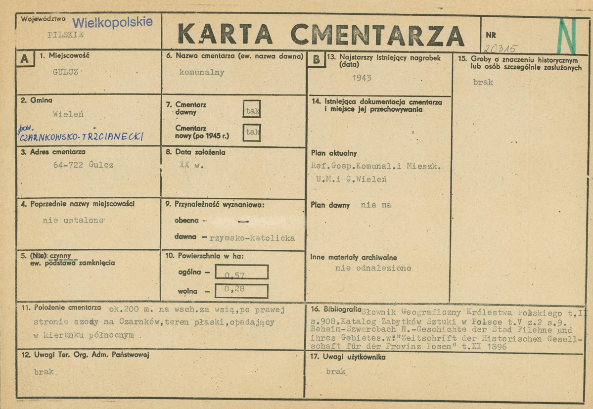 Karta cmentarza, skan nr 1