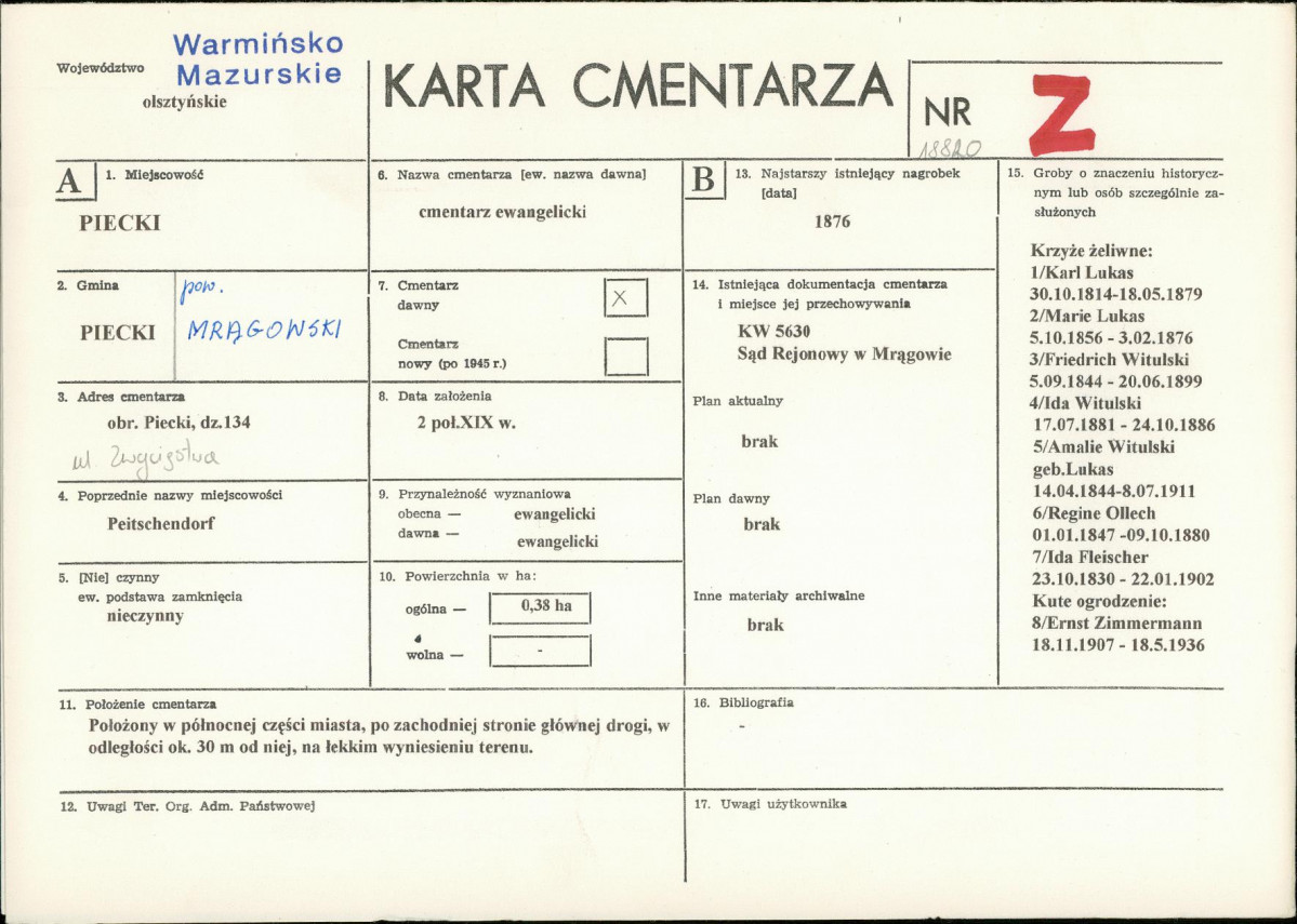 Karta cmentarza, skan nr 1