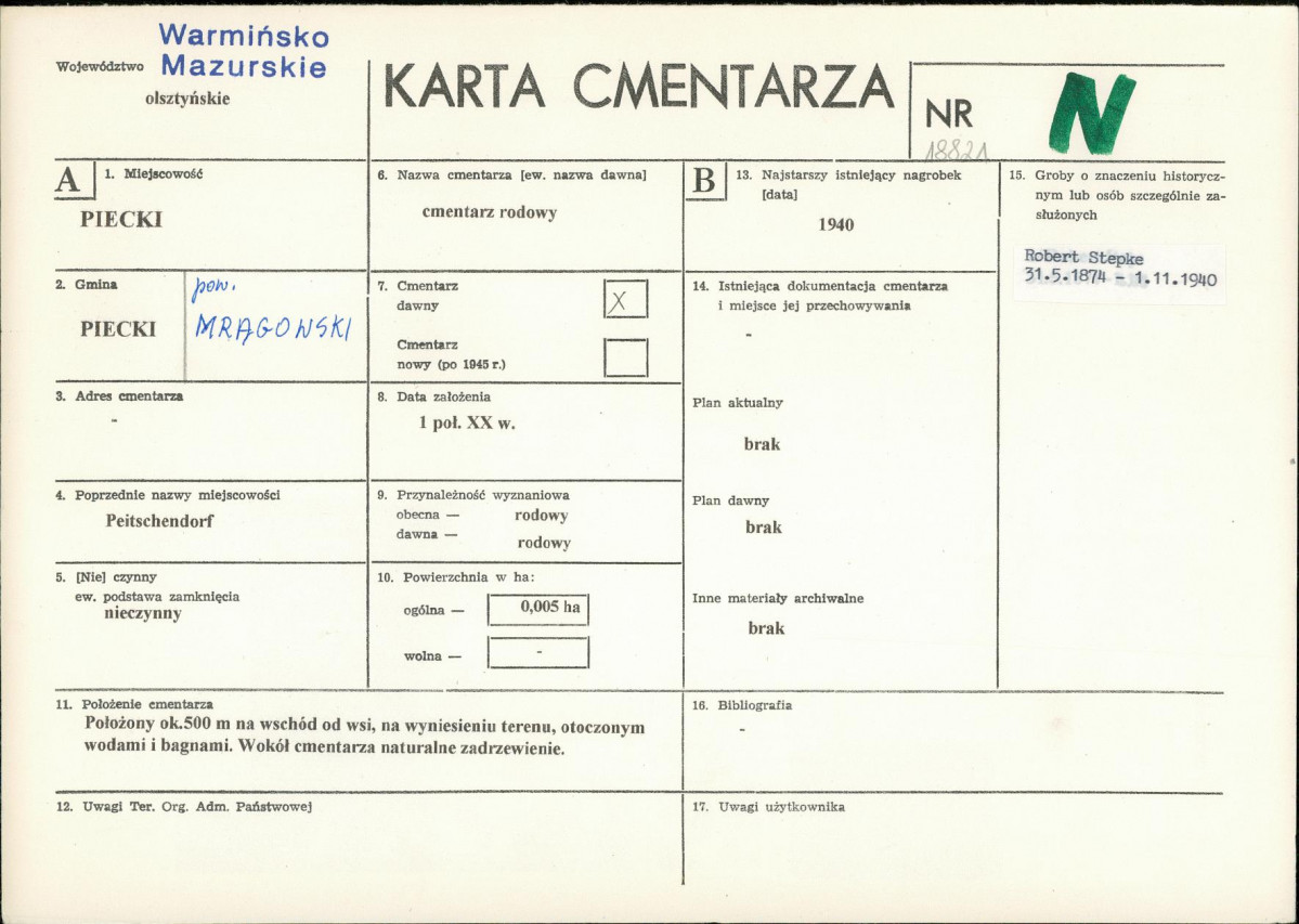 Karta cmentarza, skan nr 1