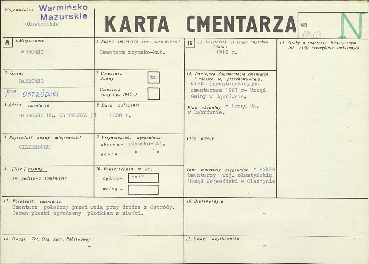Karta cmentarza, skan nr 1