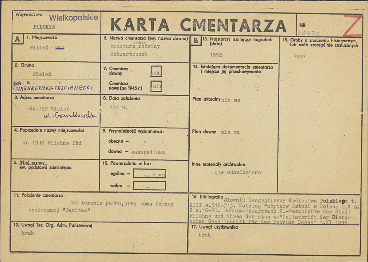 Karta cmentarza, skan nr 1