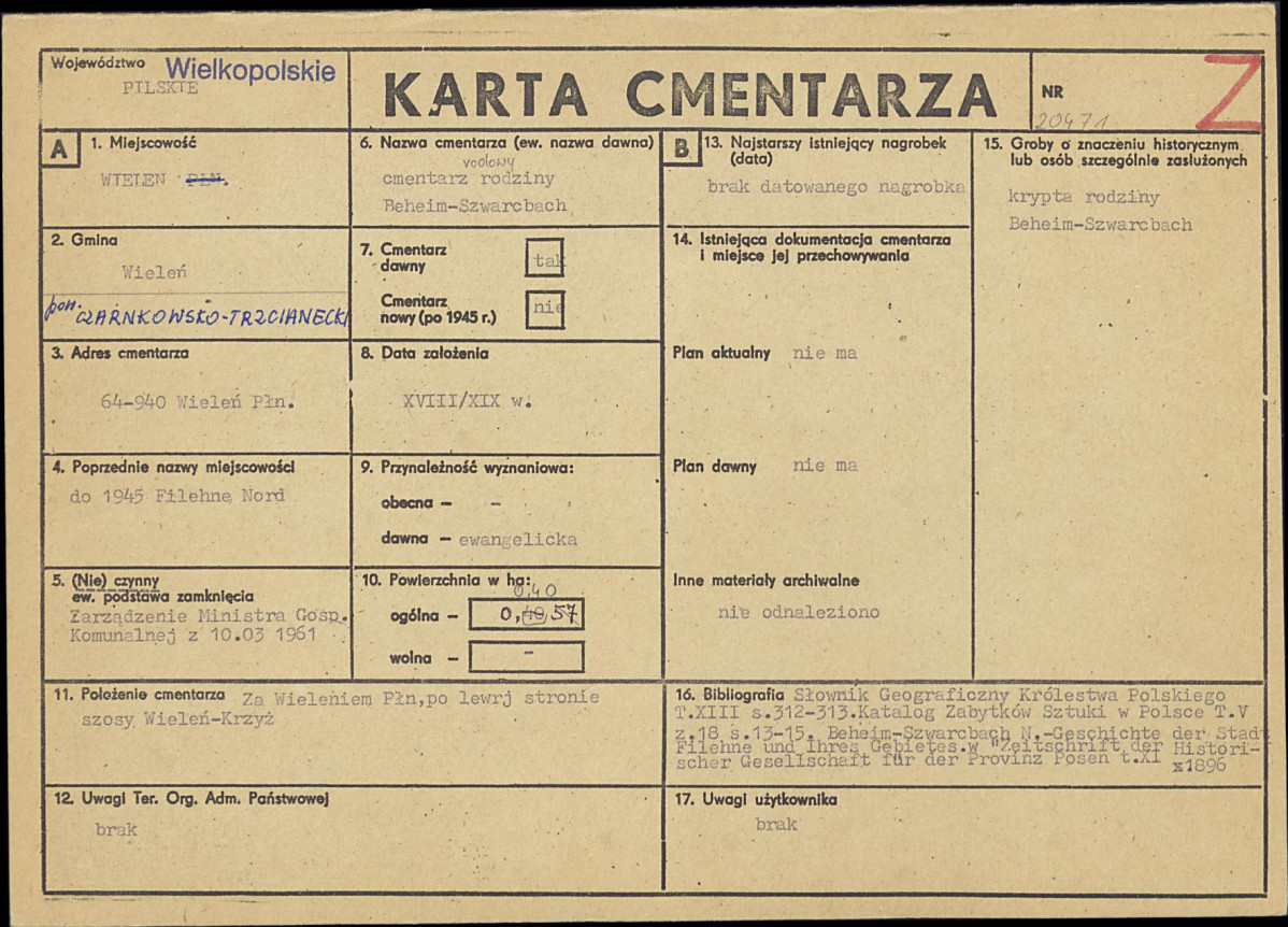 Karta cmentarza, skan nr 1