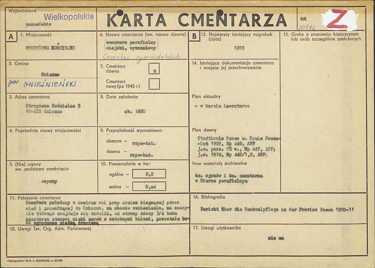 Karta cmentarza, skan nr 1