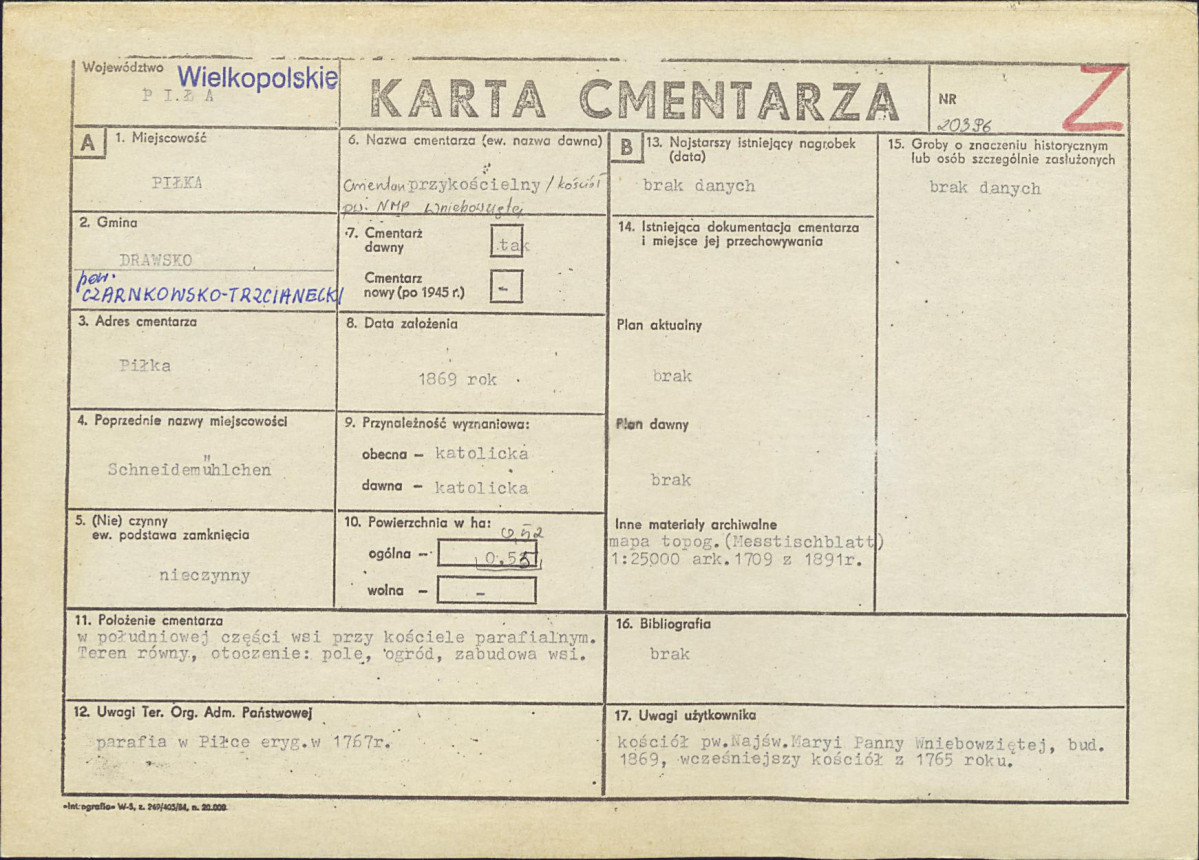 Karta cmentarza, skan nr 1