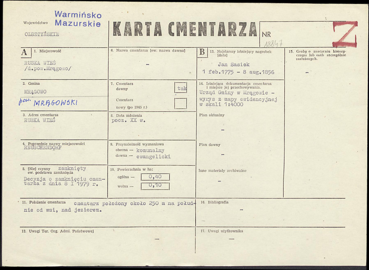 Karta cmentarza, skan nr 1