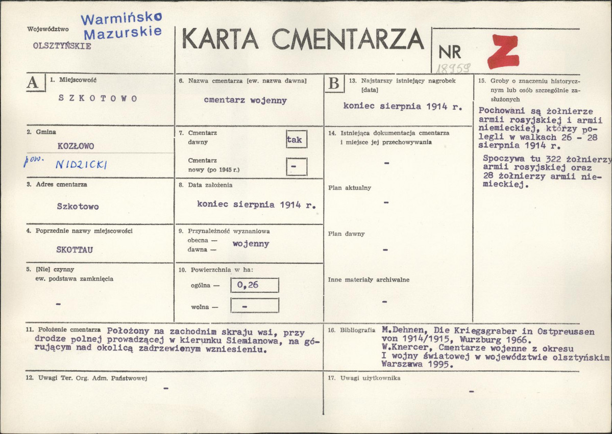 Karta cmentarza, skan nr 1