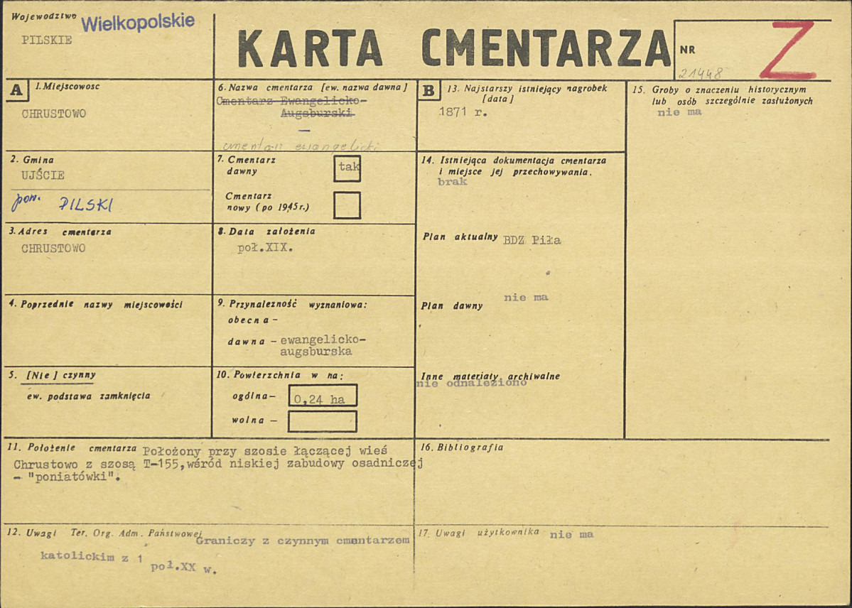 Karta cmentarza, skan nr 1