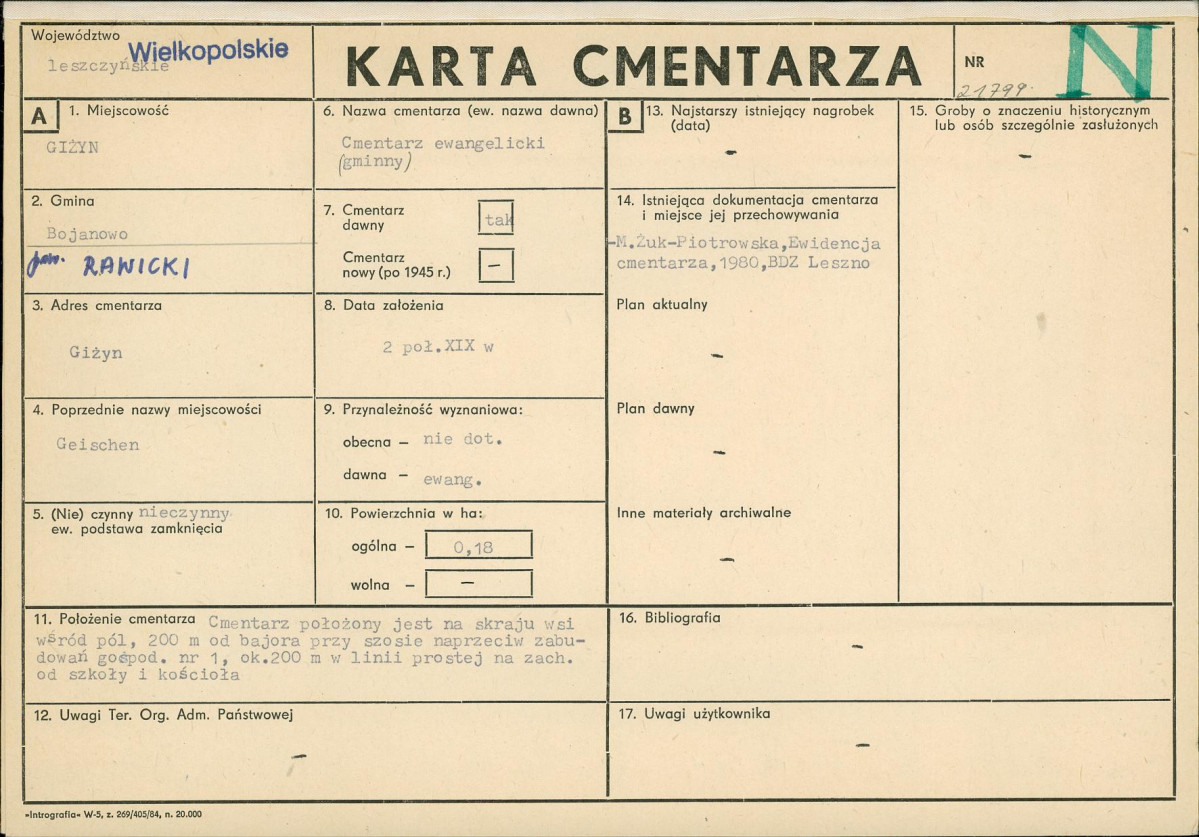 Karta cmentarza, skan nr 1
