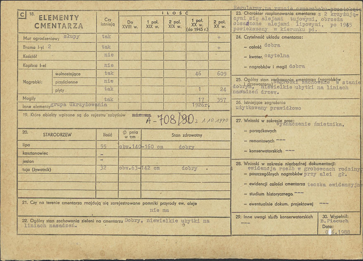 Karta cmentarza, skan nr 2