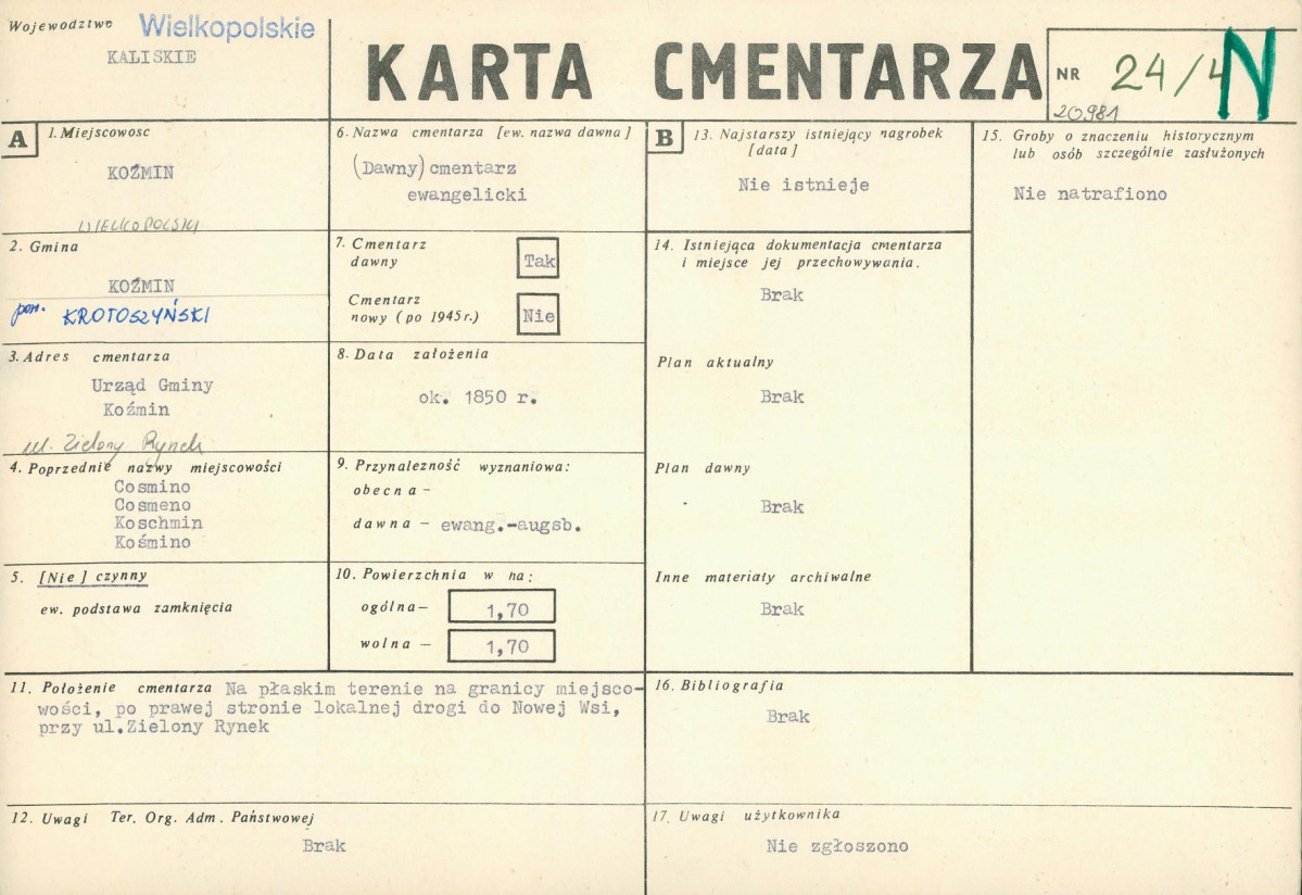 Karta cmentarza, skan nr 1