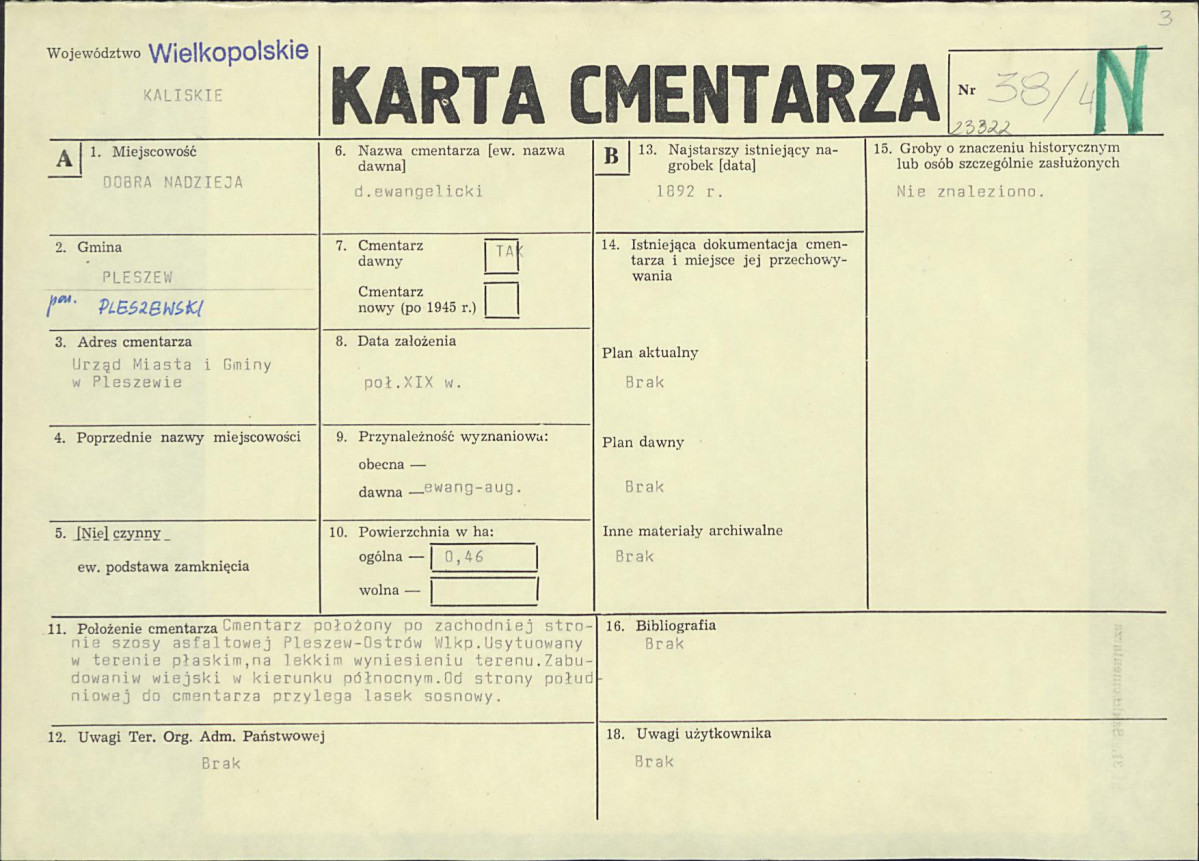 Karta cmentarza, skan nr 1
