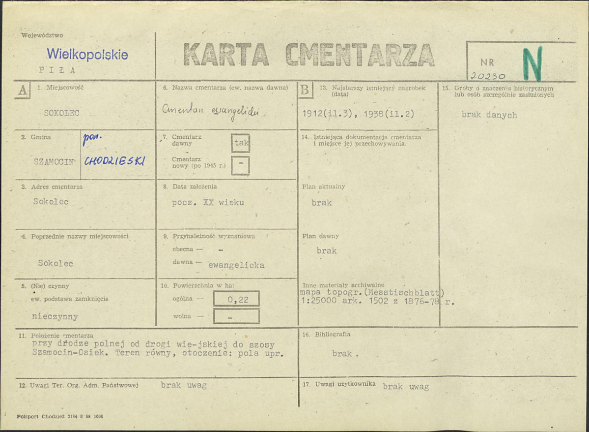 Karta cmentarza, skan nr 1