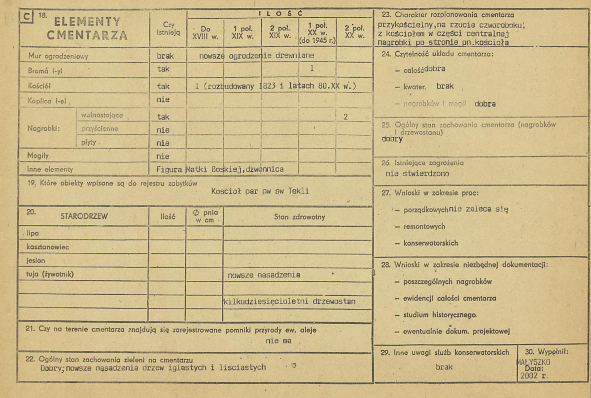 Karta cmentarza, skan nr 2