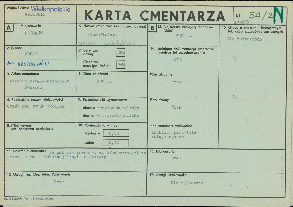 Karta cmentarza, skan nr 1