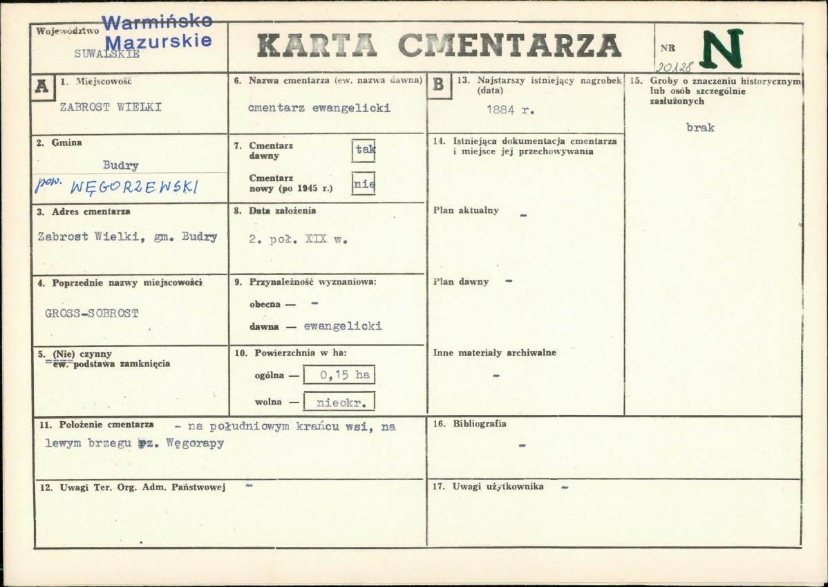 Karta cmentarza, skan nr 1