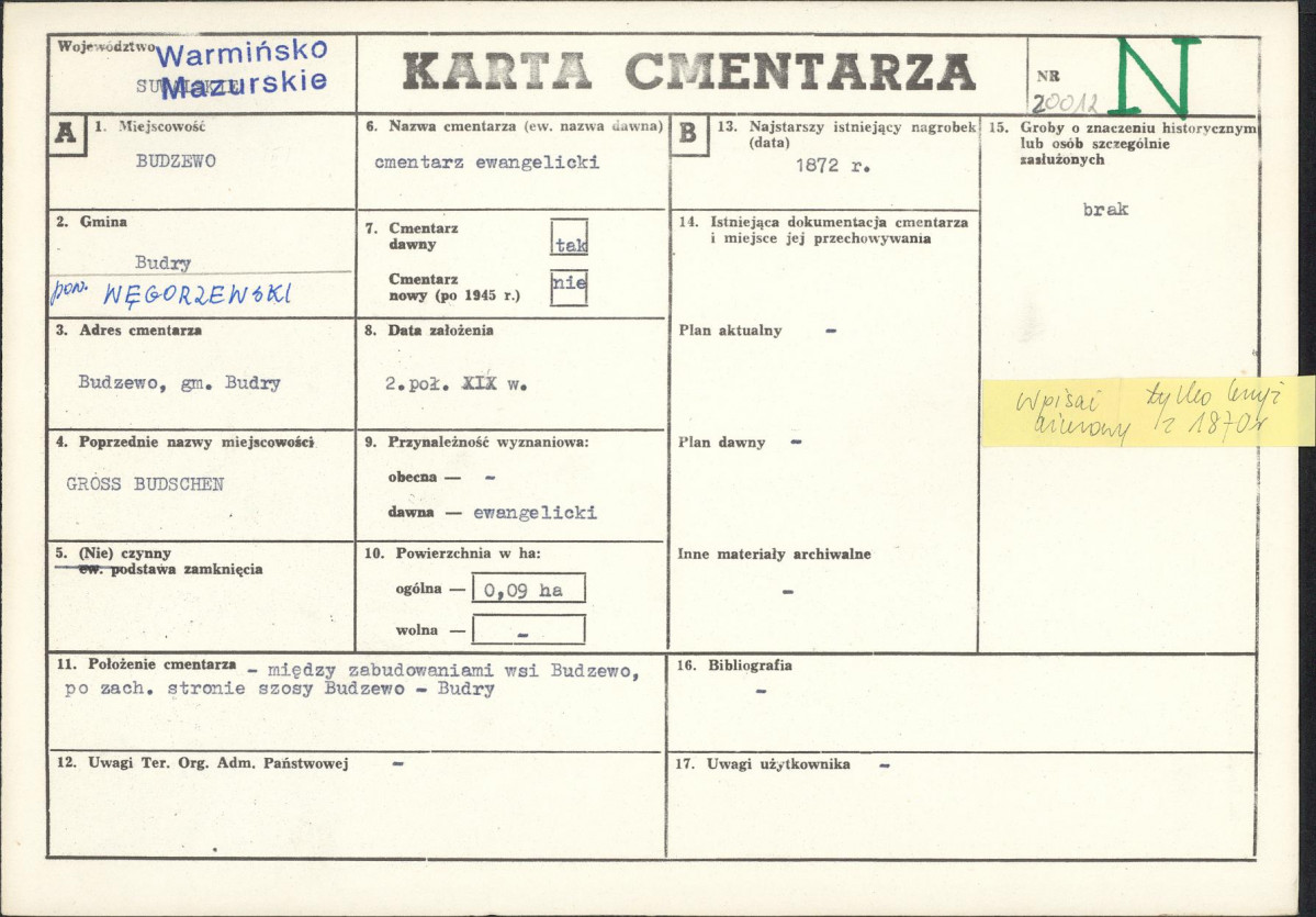 Karta cmentarza, skan nr 1