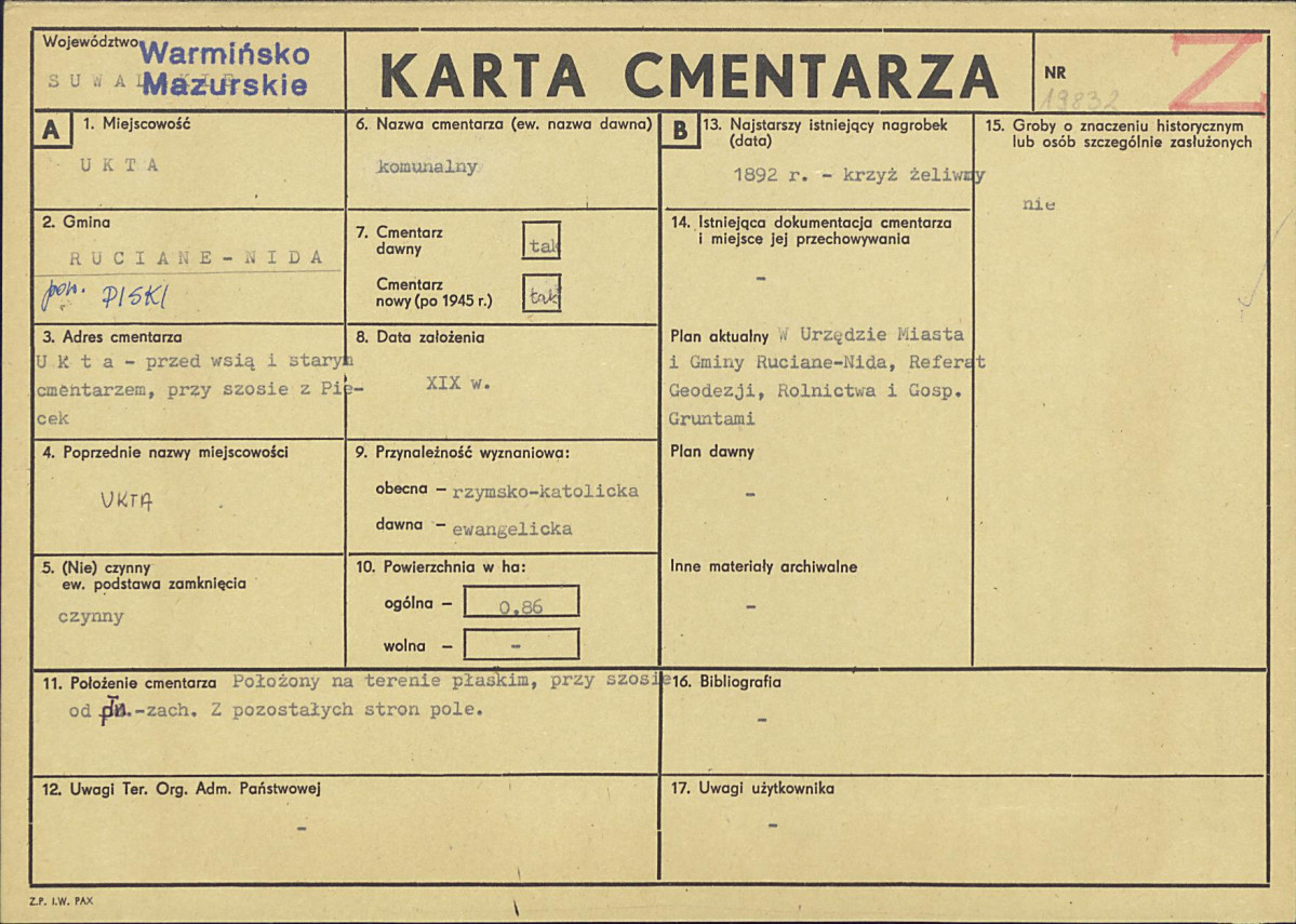Karta cmentarza, skan nr 1
