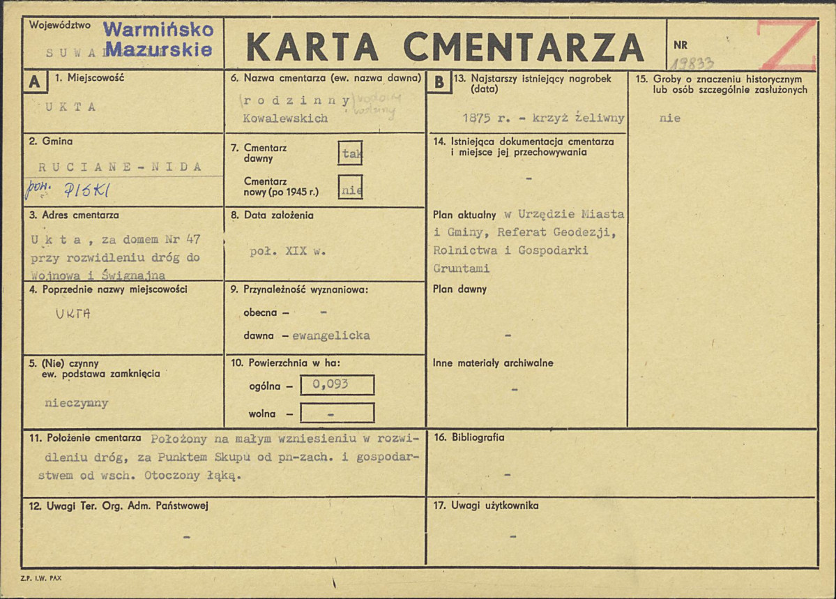 Karta cmentarza, skan nr 1