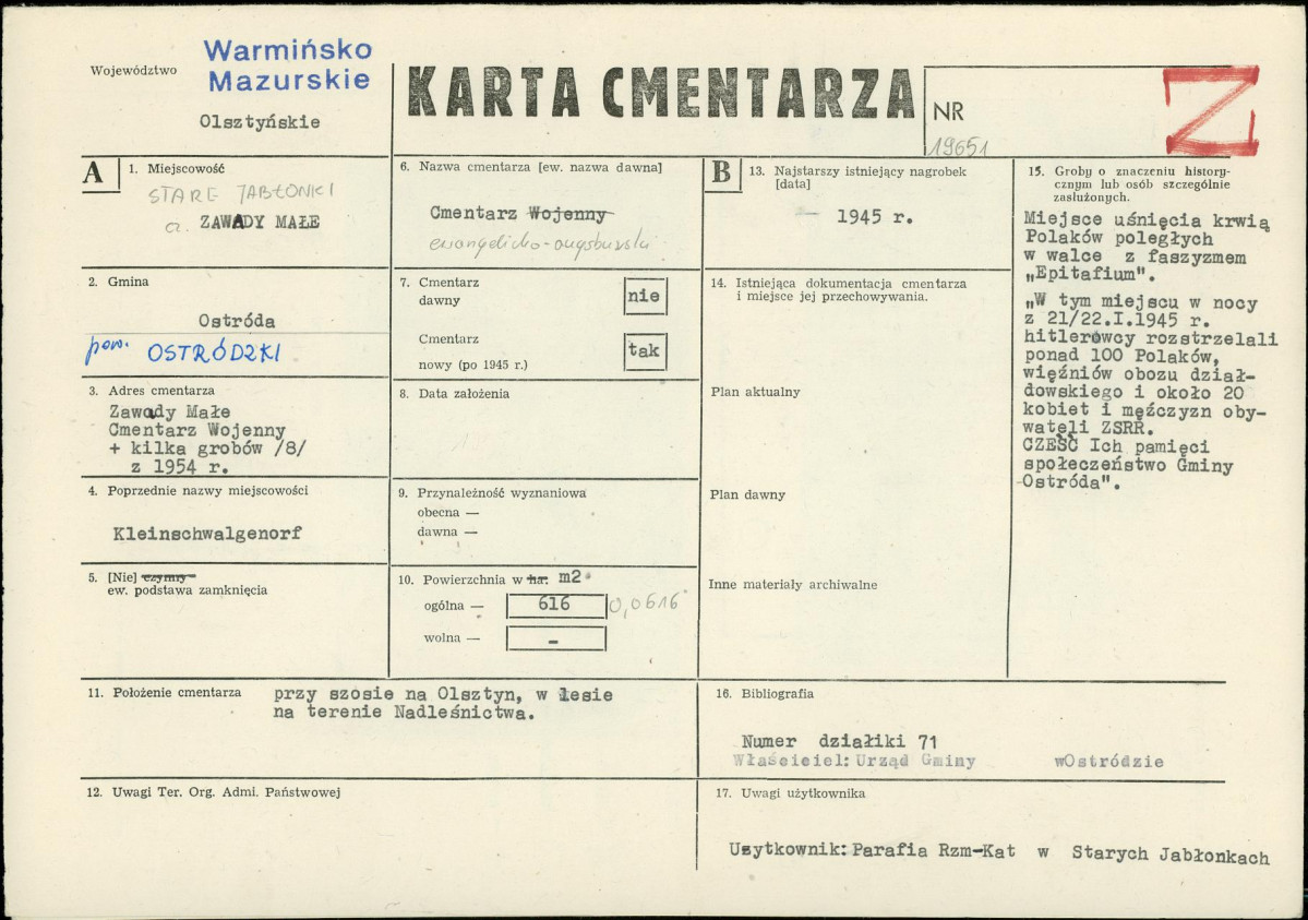 Karta cmentarza, skan nr 1