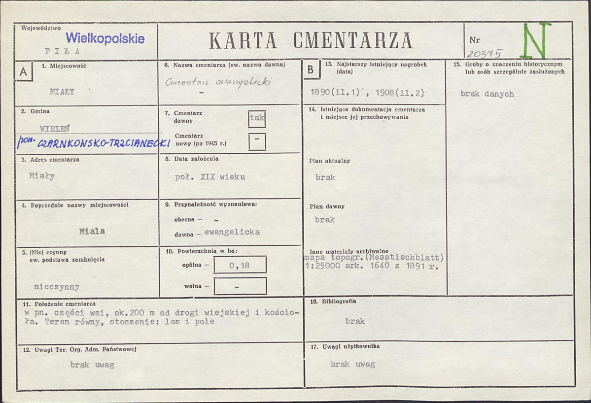 Karta cmentarza, skan nr 1