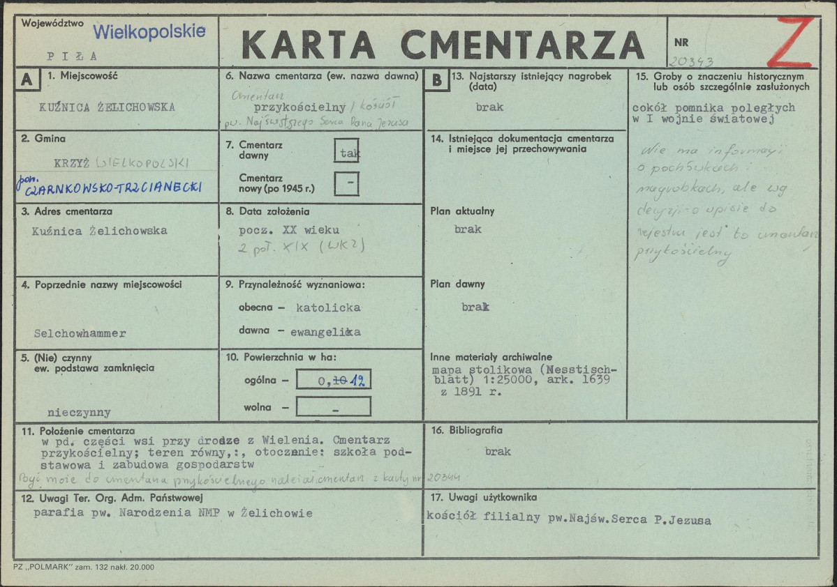Karta cmentarza, skan nr 1