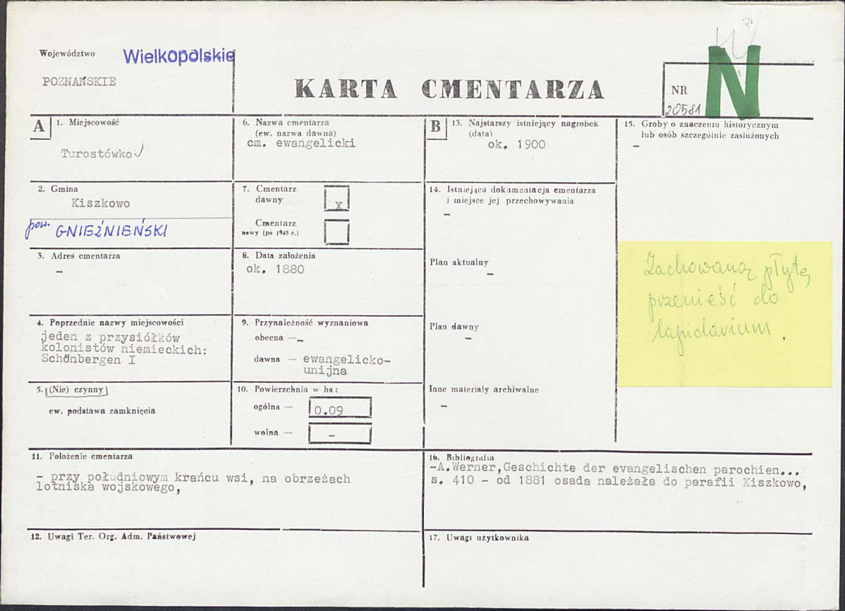 Karta cmentarza, skan nr 1