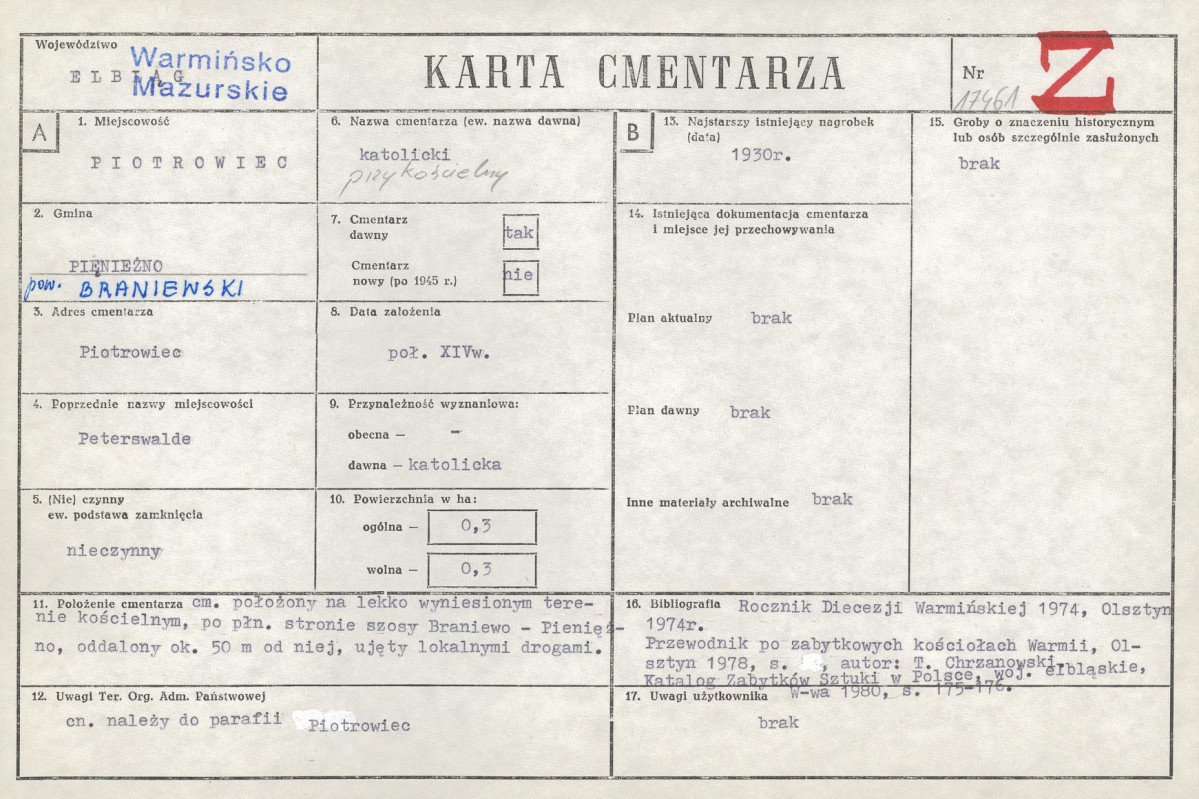 Karta cmentarza, skan nr 1