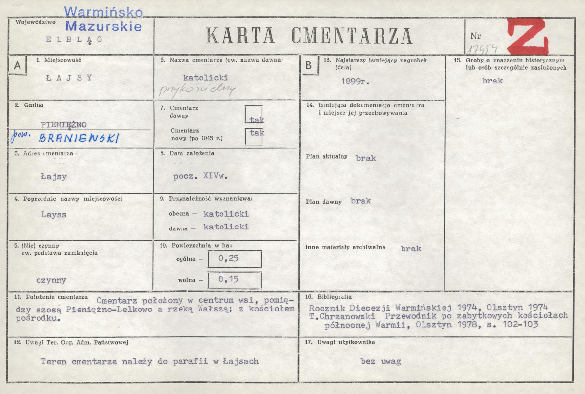 Karta cmentarza, skan nr 1