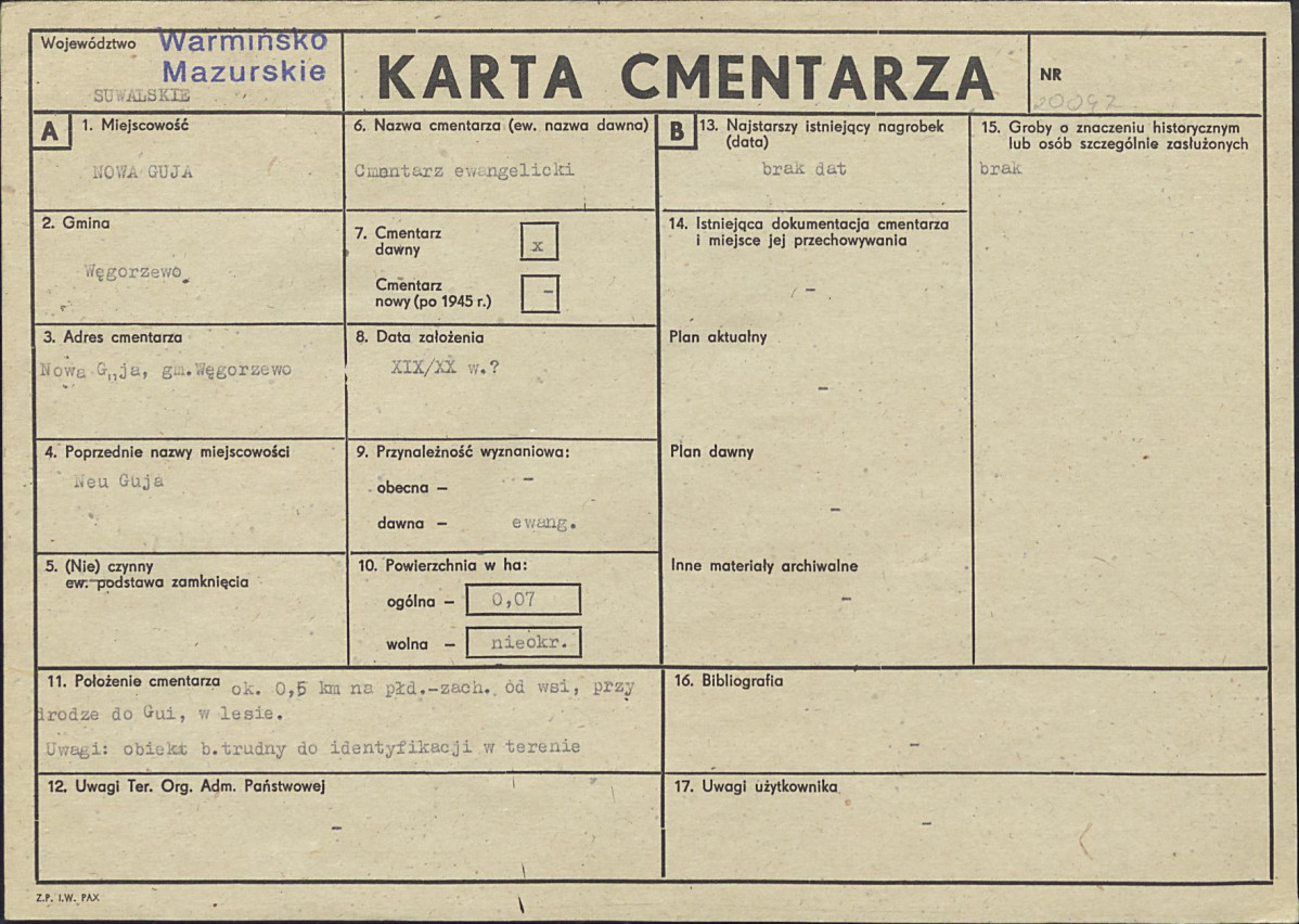 Karta cmentarza, skan nr 1