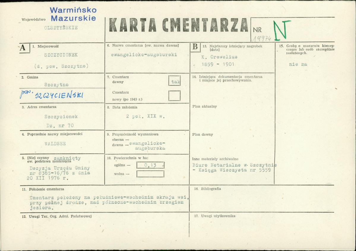Karta cmentarza, skan nr 1