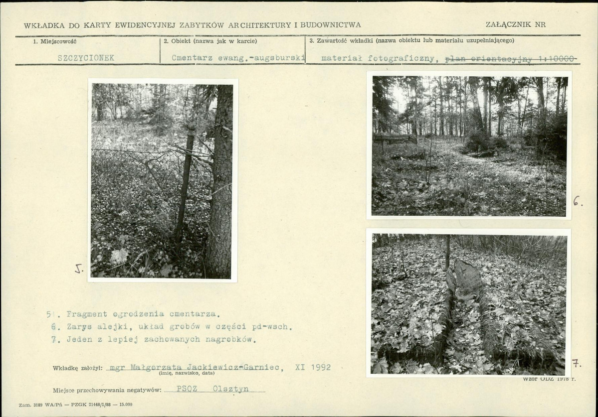 Karta cmentarza, skan nr 5