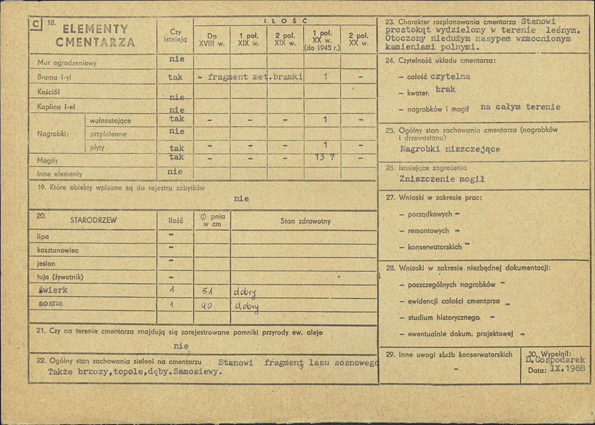 Karta cmentarza, skan nr 2