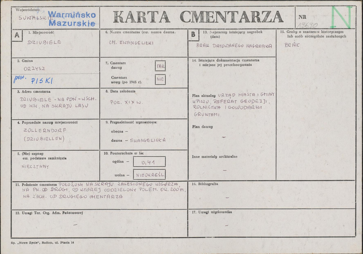 Karta cmentarza, skan nr 1