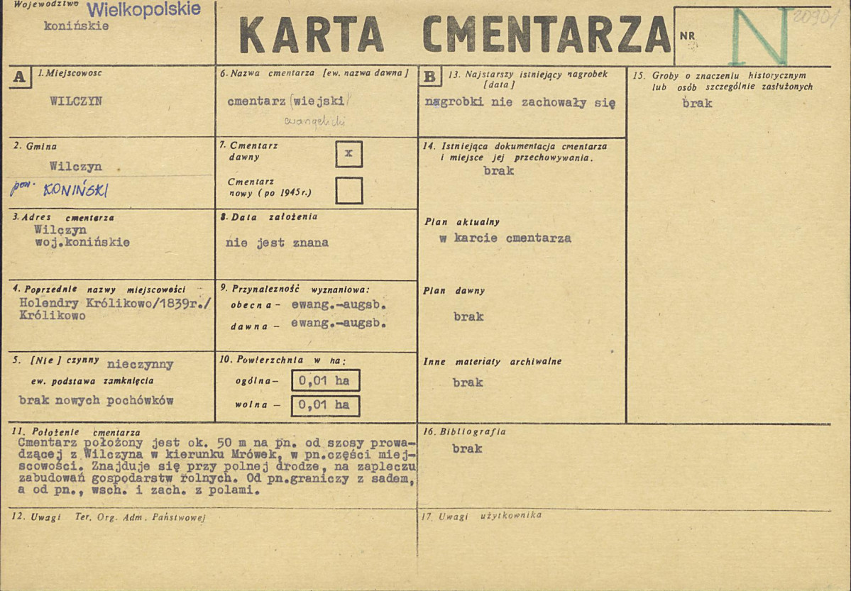 Karta cmentarza, skan nr 1