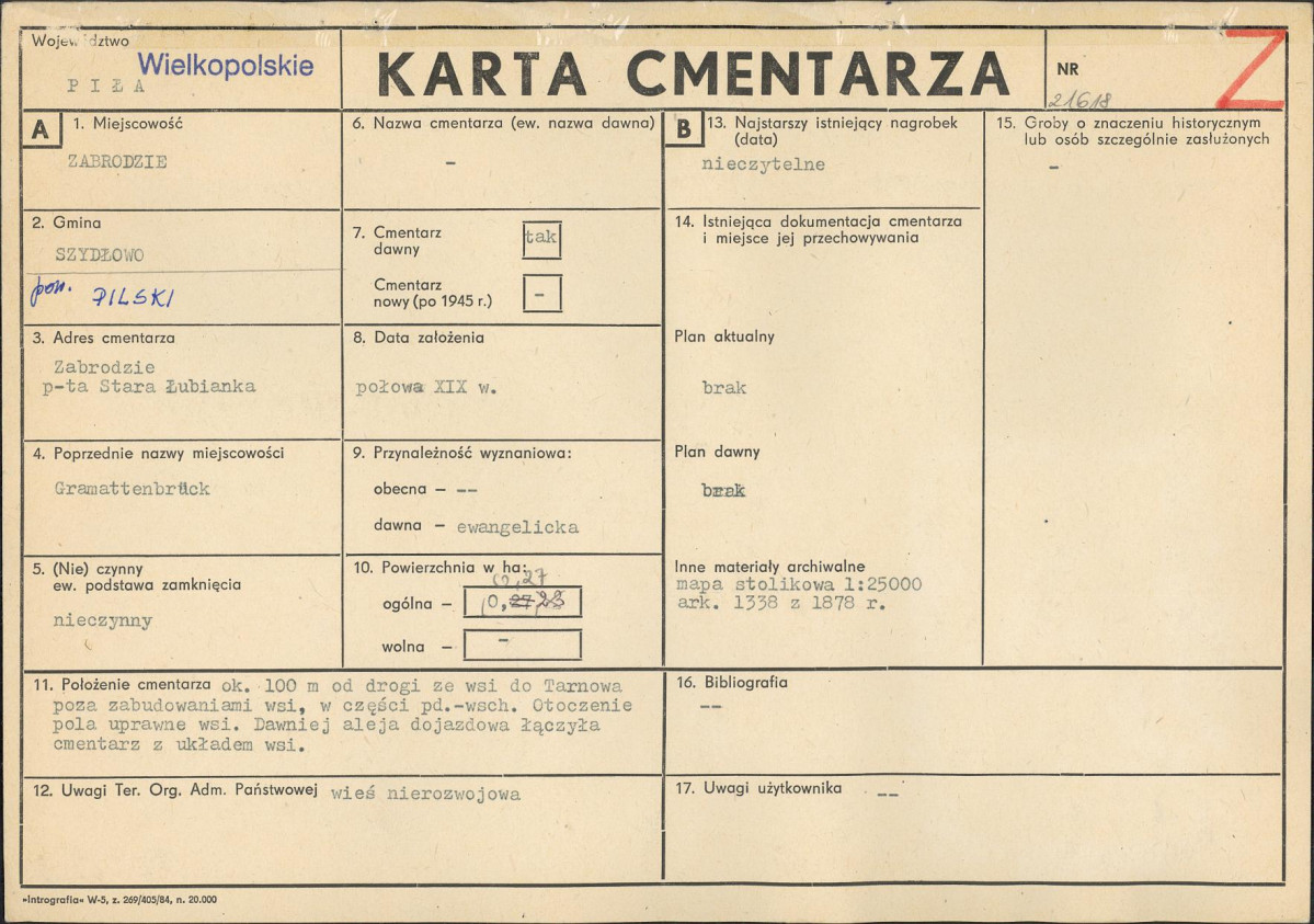 Karta cmentarza, skan nr 1