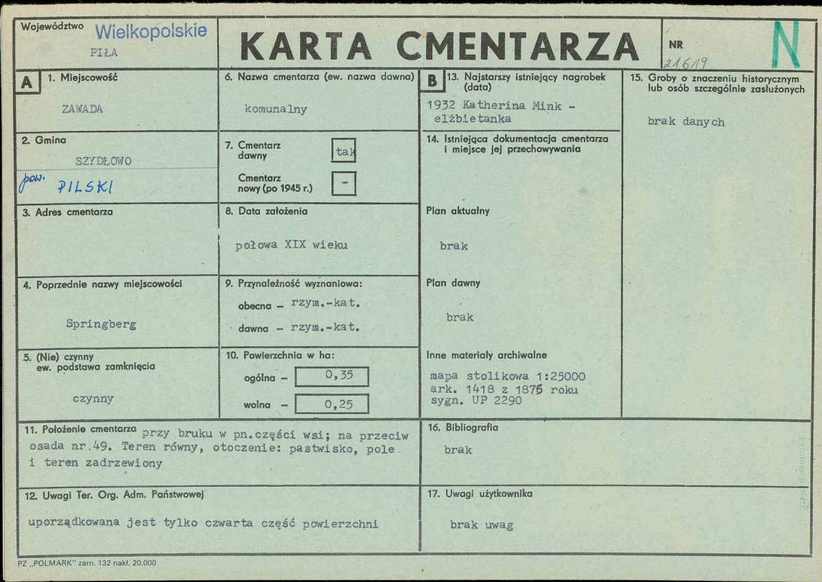Karta cmentarza, skan nr 1