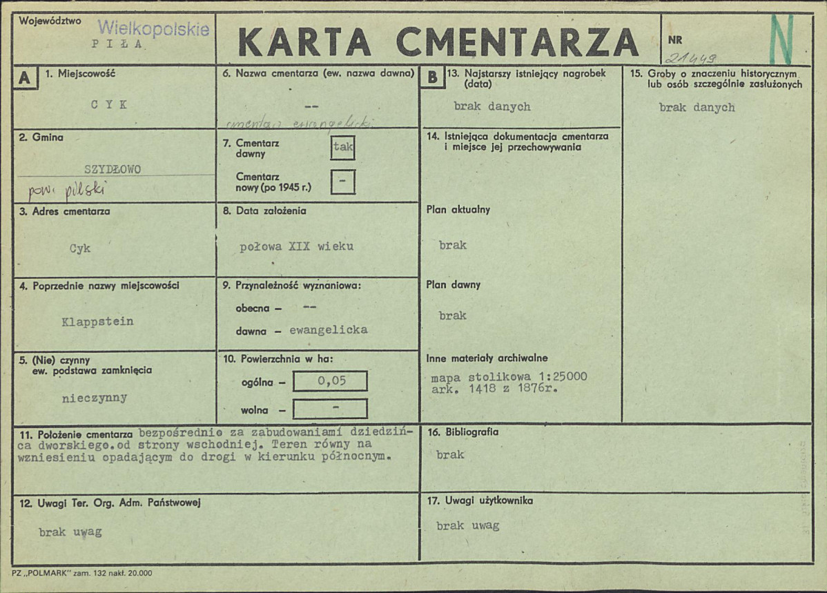 Karta cmentarza, skan nr 1