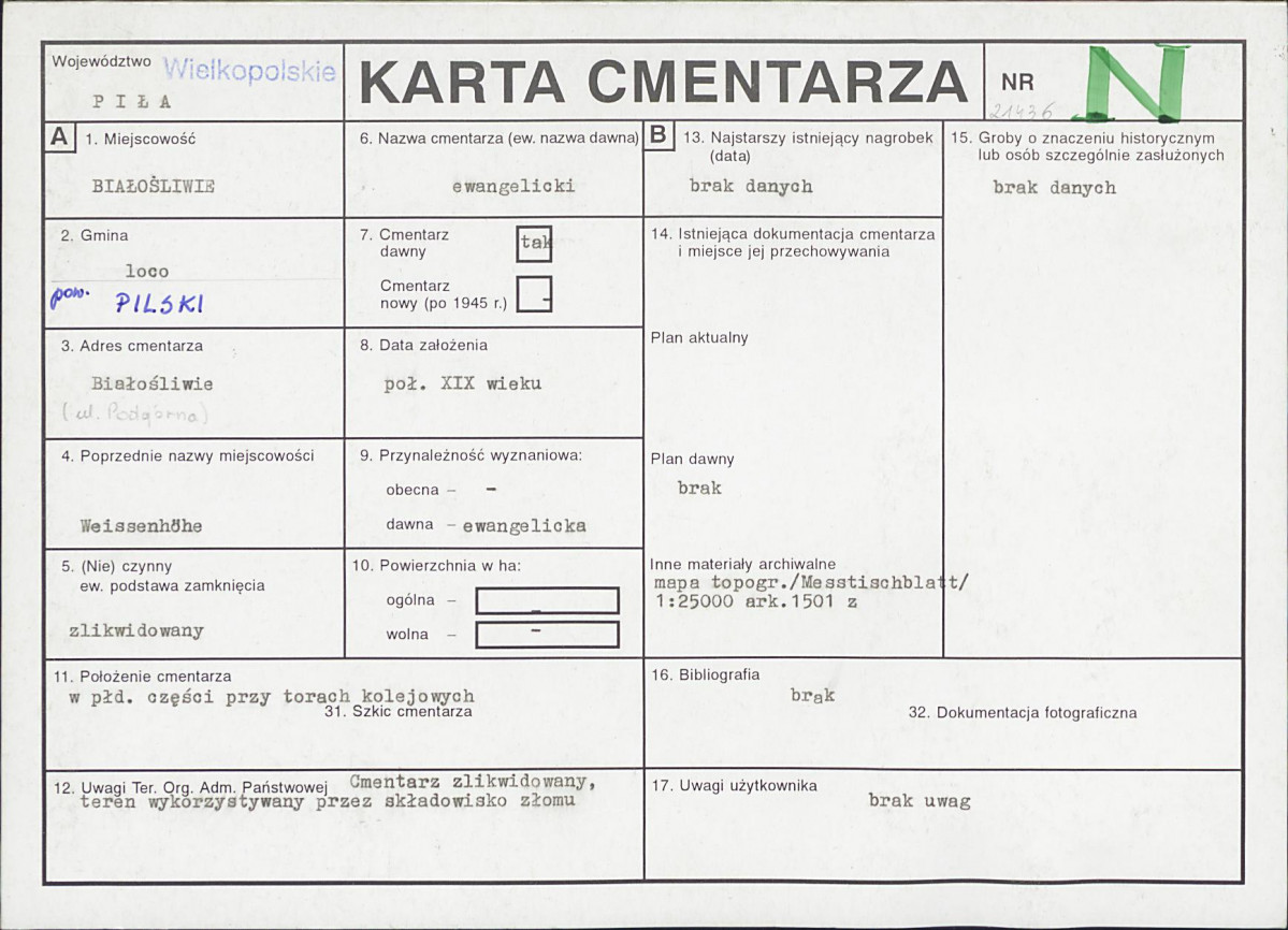Karta cmentarza, skan nr 1