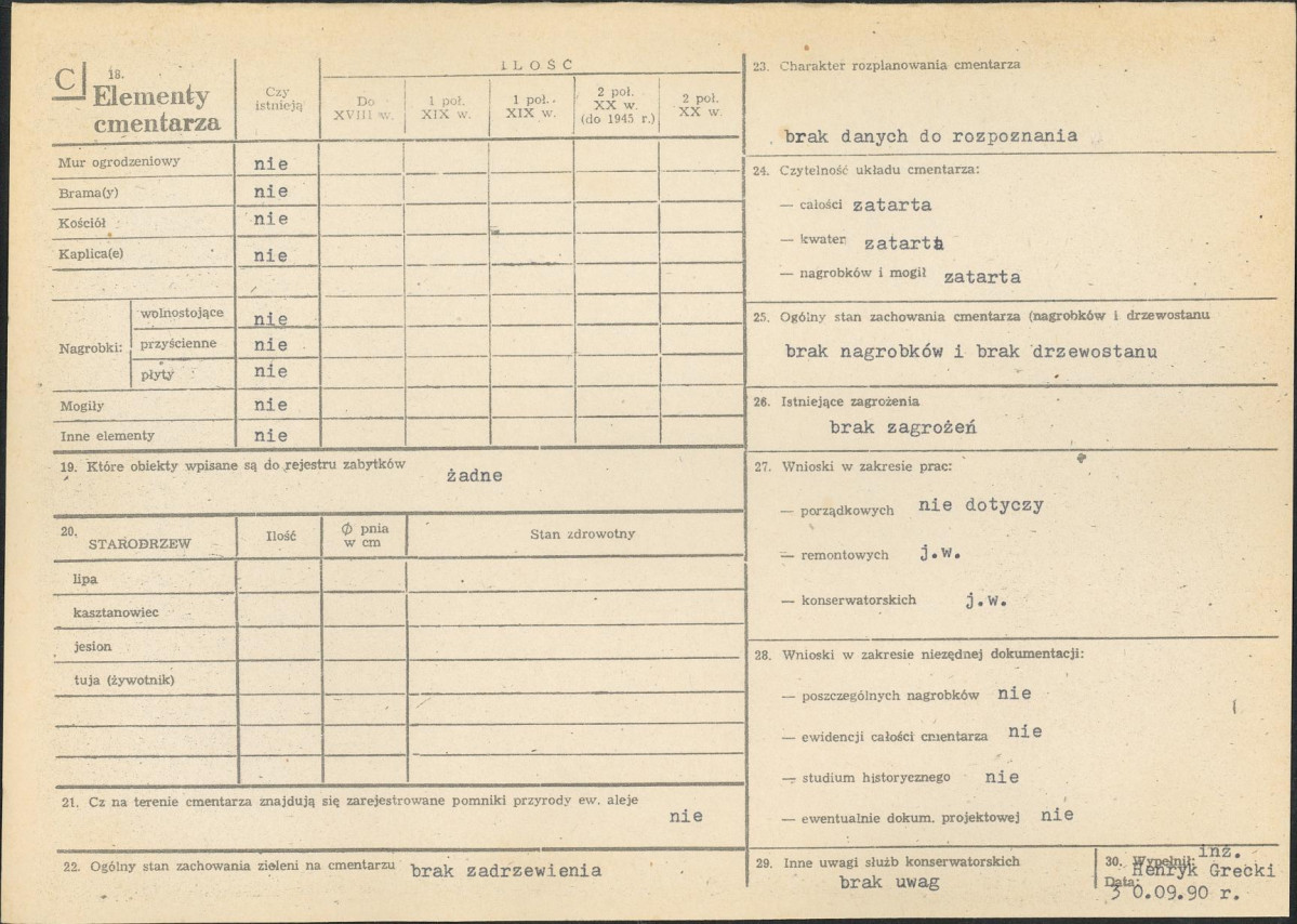 KC - Karta cmentarza, skan nr 2