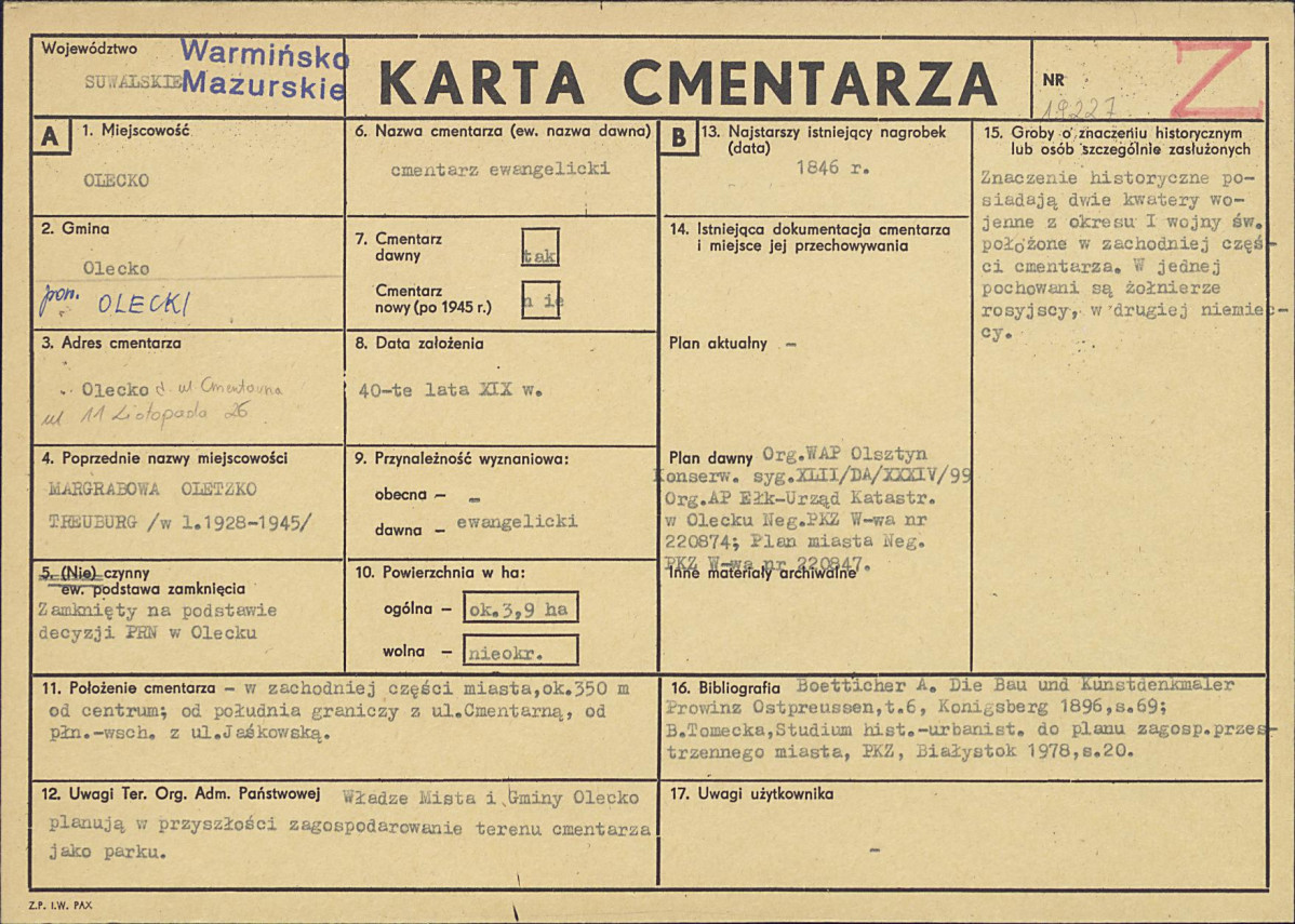 Karta cmentarza, skan nr 1