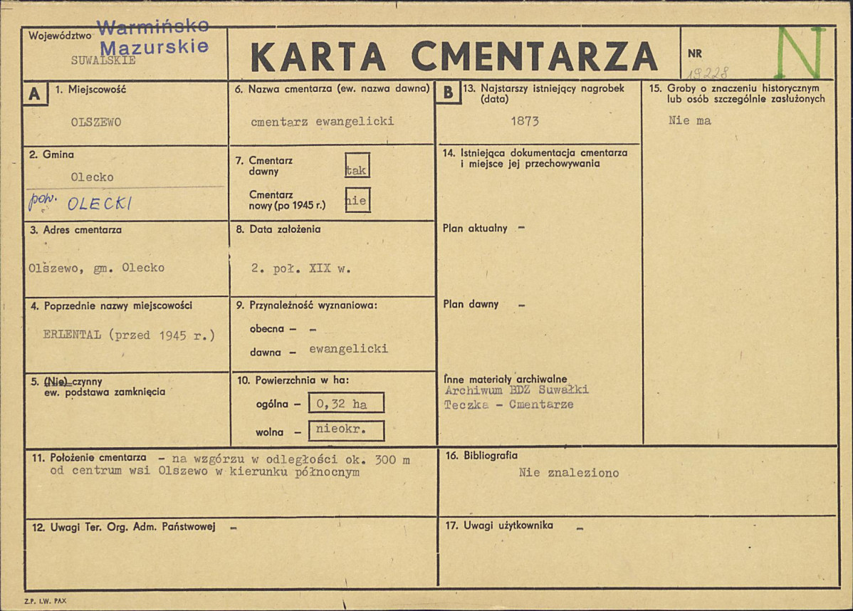 Karta cmentarza, skan nr 1