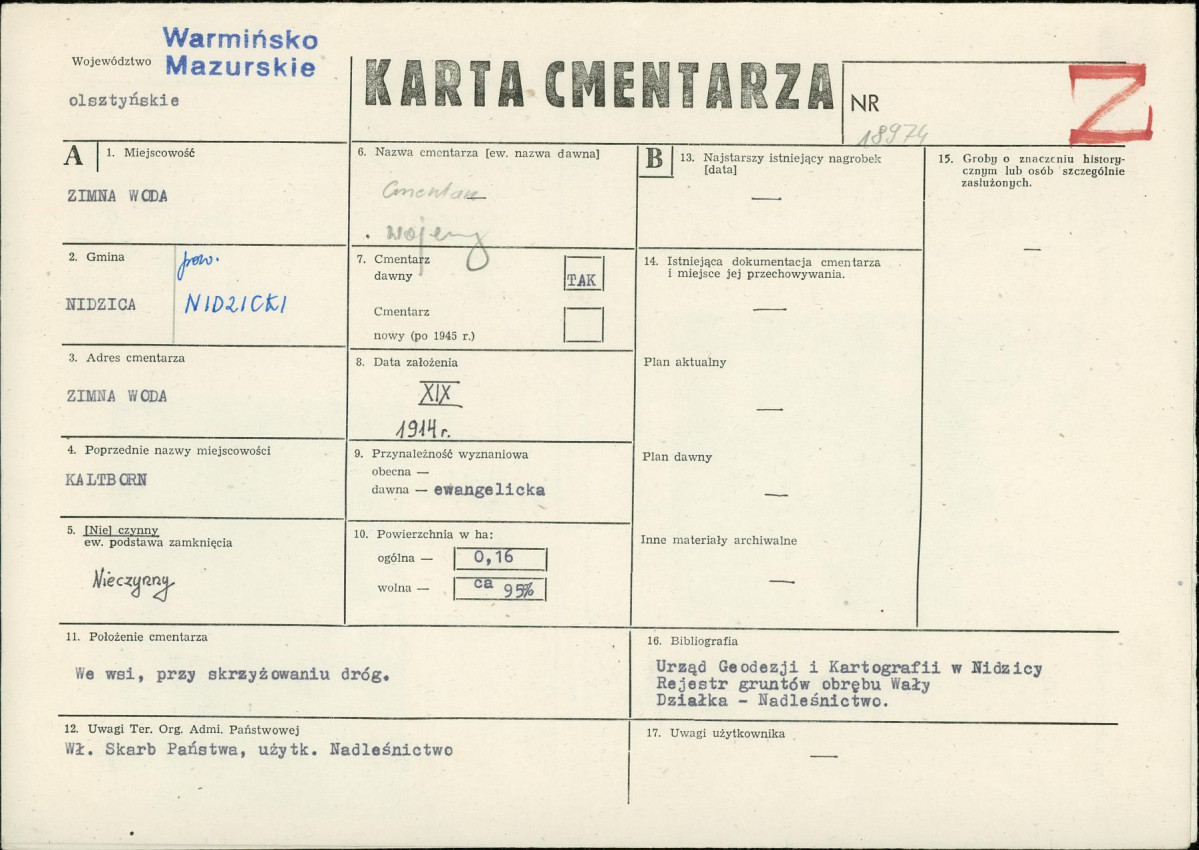 Karta cmentarza, skan nr 1