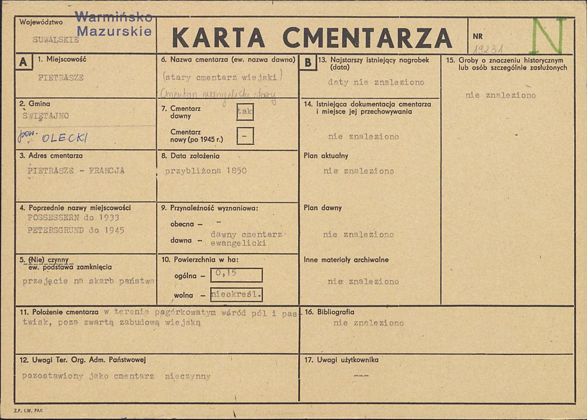 Karta cmentarza, skan nr 1