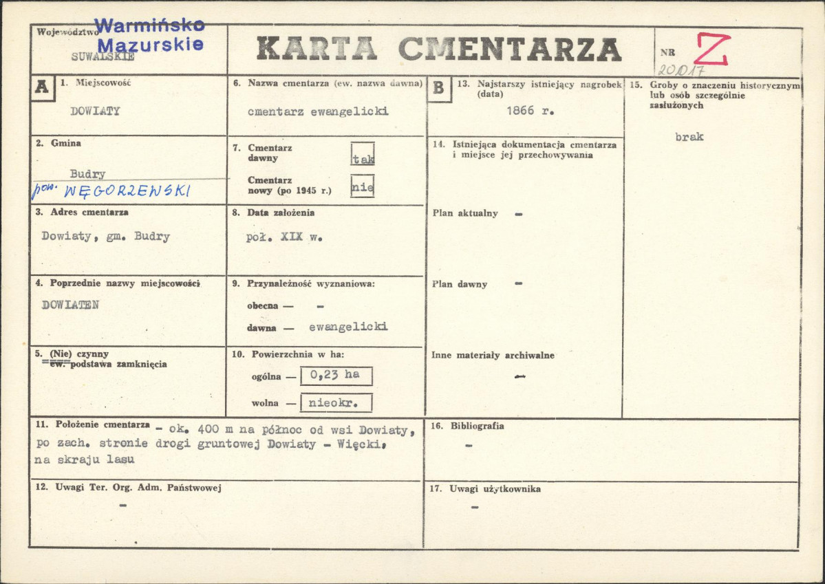 Karta cmentarza, skan nr 1