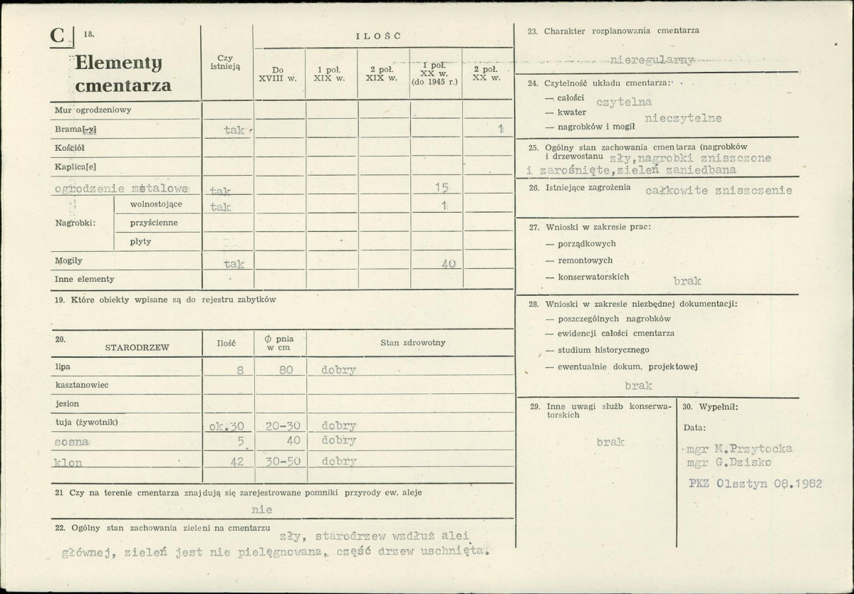 Karta cmentarza, skan nr 2