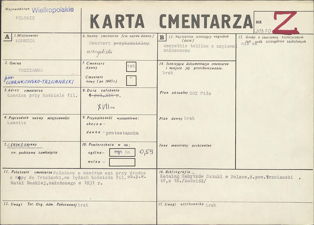 Karta cmentarza, skan nr 1