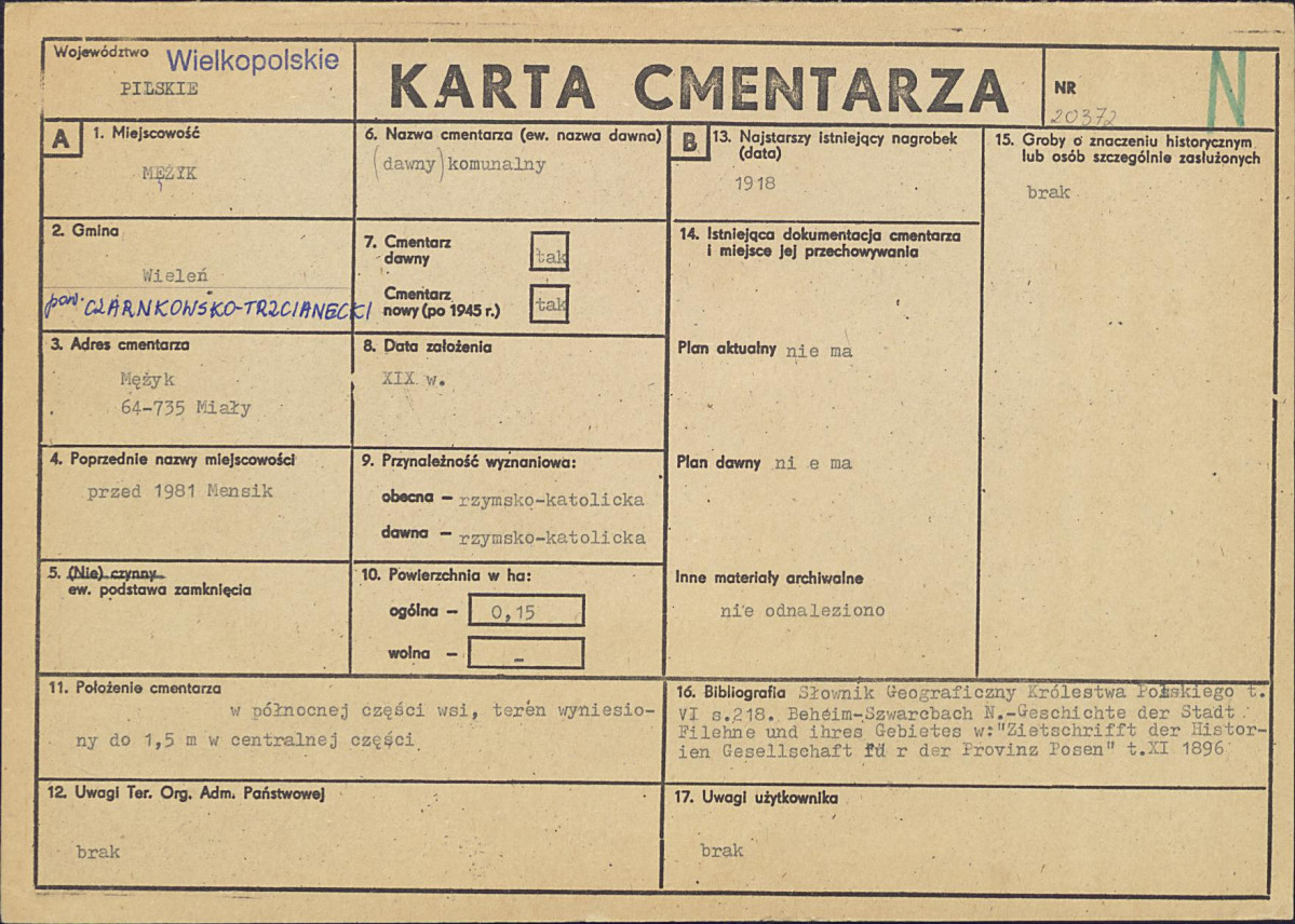 Karta cmentarza, skan nr 1