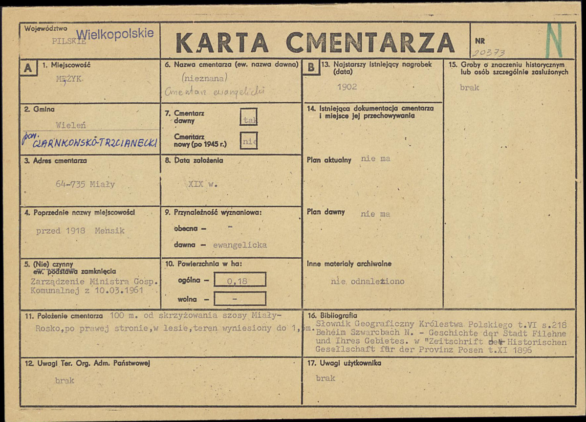 Karta cmentarza, skan nr 1