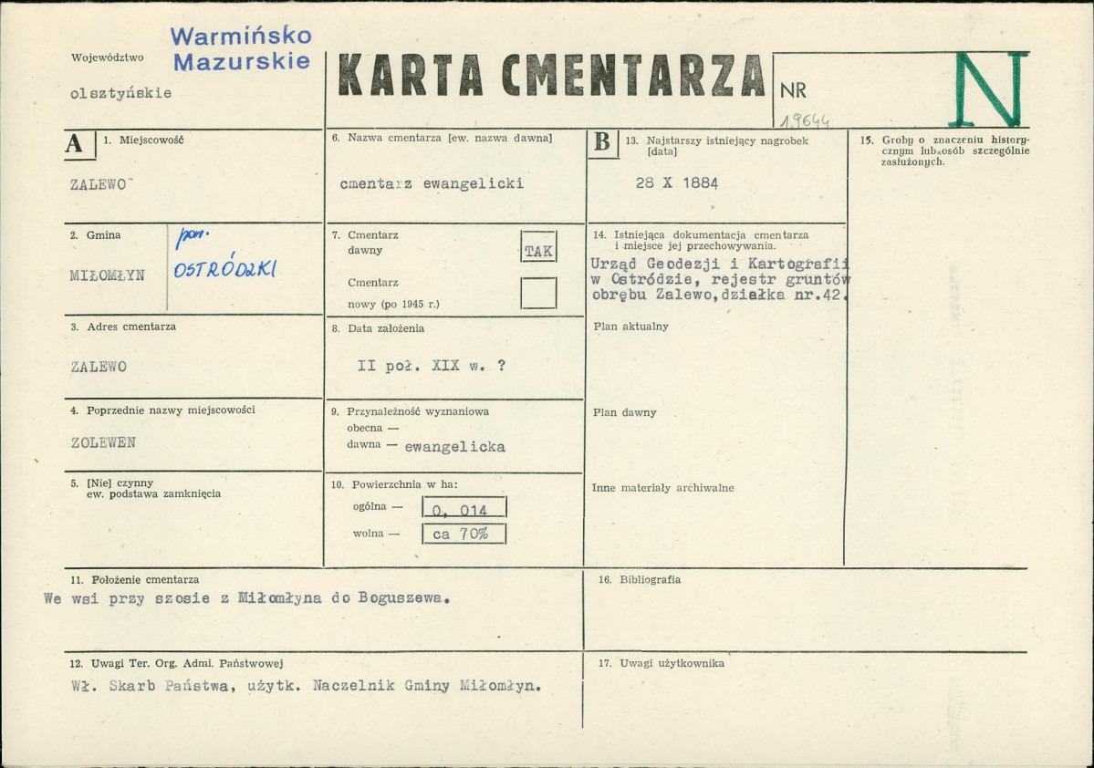 Karta cmentarza, skan nr 1