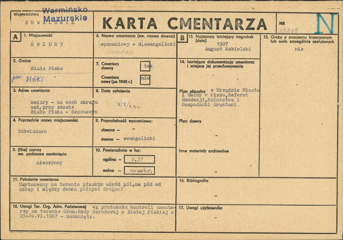 Karta cmentarza, skan nr 1